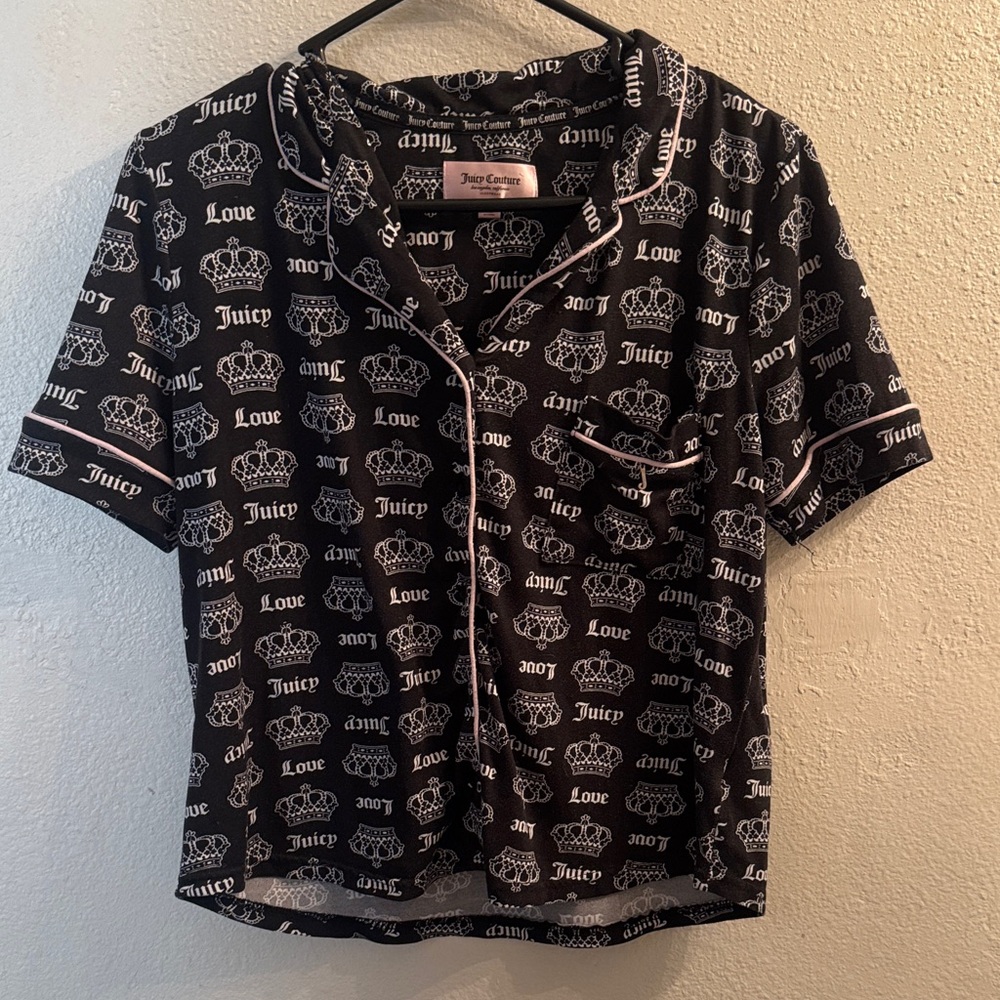 Juicy Couture Black and White Patterned Top